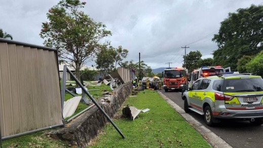 A residents fence appeared to be destroyed in the accident. Photo: Supplied