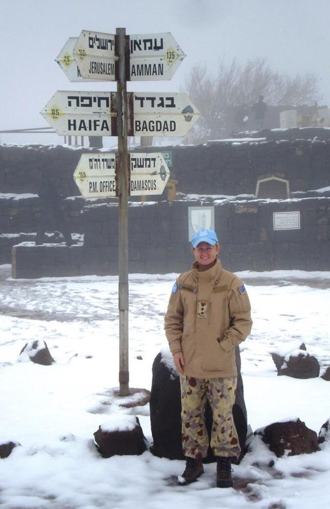 Kellie Dadds on patrol as a UN Military Observer in Israel as part of UNTSO in 2009.