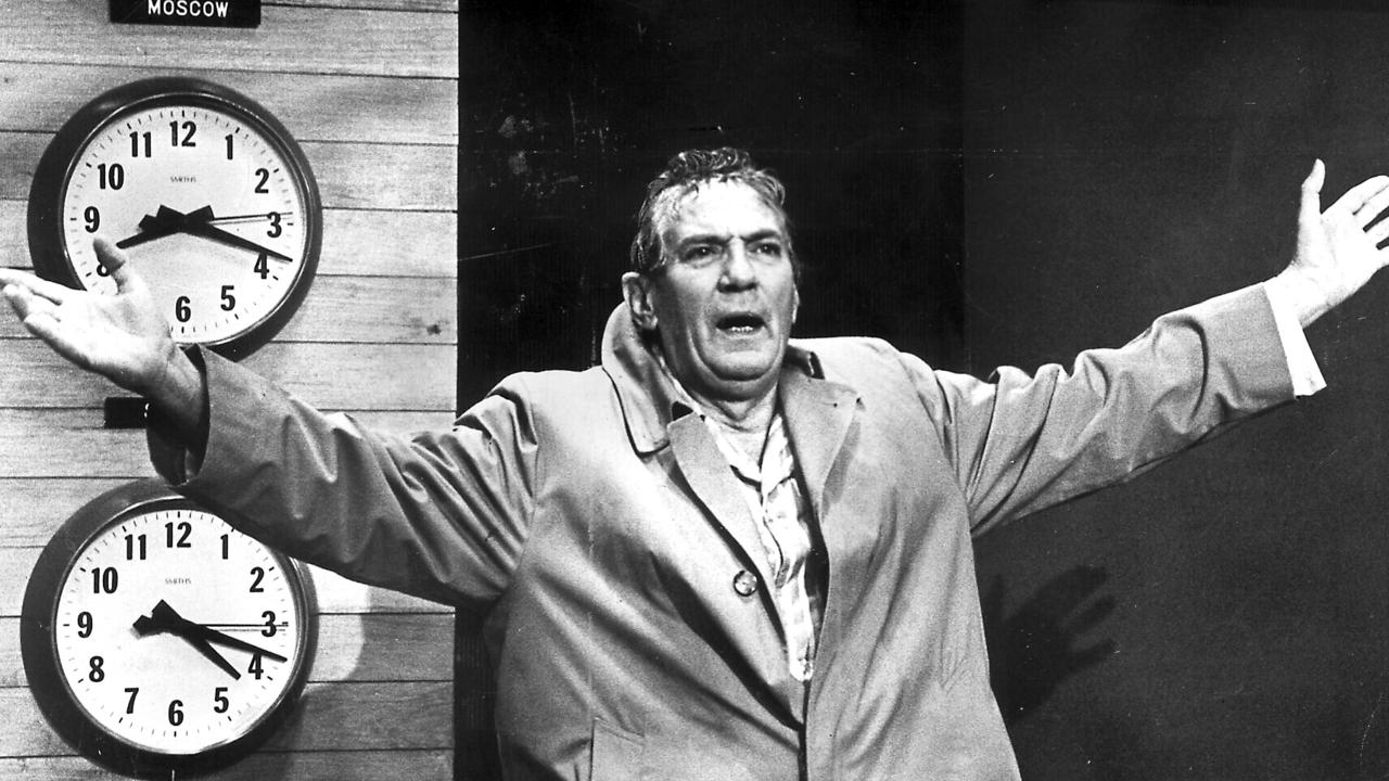 Peter Finch as Howard Beale delivered <i>Networ</i> <i>k</i>’s immortal line “I’m as mad as hell” which has entered the lexicon.