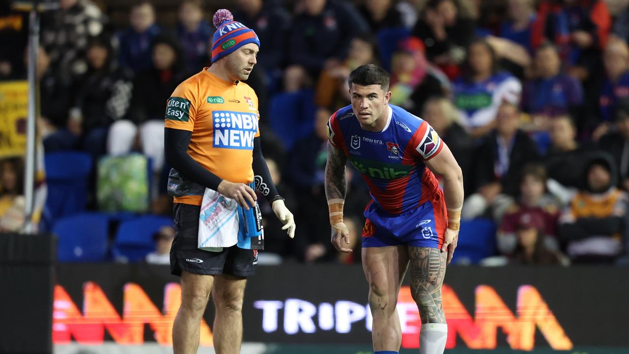 Bradman Best suffered another hamstring injury for the Knights just three days after the Origin decider. Picture: Scott Gardiner/Getty Images