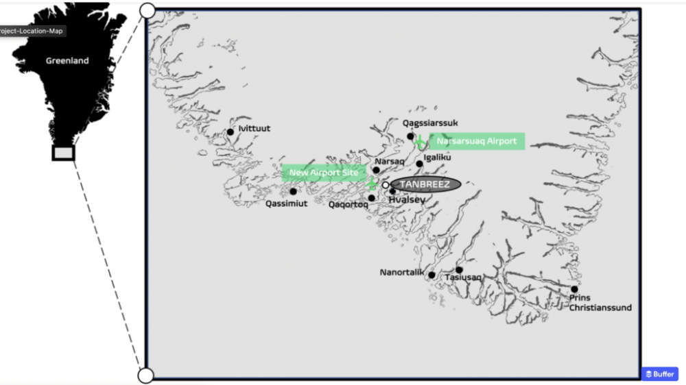 The Tanbreez project in Greenland. Pic: Tanbreez/CRML