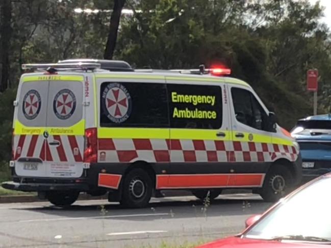 A primary school-aged boy suffered serious injuries when he was hit by a car at a set of traffic lights at the intersection of Forest Way and Morgan Rd, Belrose, just after 8am on Friday, November 10, 2023. Picture: Jim O'Rourke