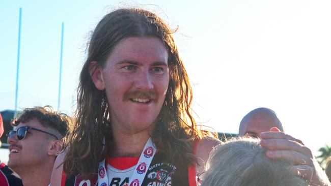 Cameron Hill from North Mackay Saints won Best on Ground in the Senior Mens AFL Grand Final, played at Harrup Park, Mackay, September 10th, 2022 Picture: Marty Strecker