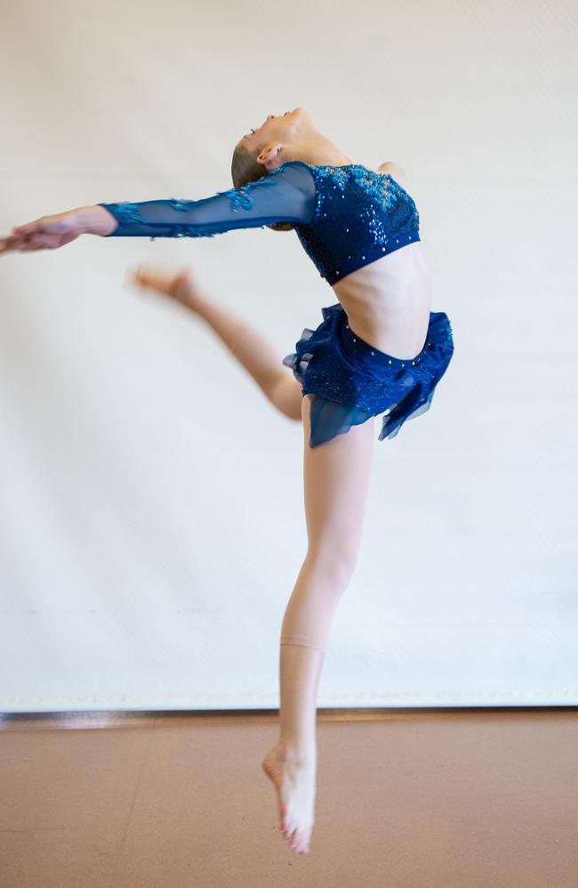 Olivia Mehonoshen competed in the lyrical slow modern (13-14 years) on the third day of the Gympie Eisteddfod. Picture: Christine Schindler