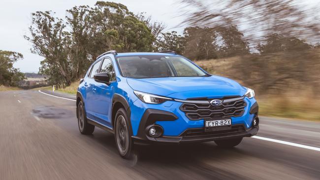 The Subaru Crosstrek’s hybrid power can’t compete with the others. Picture: Thomas Wielecki.