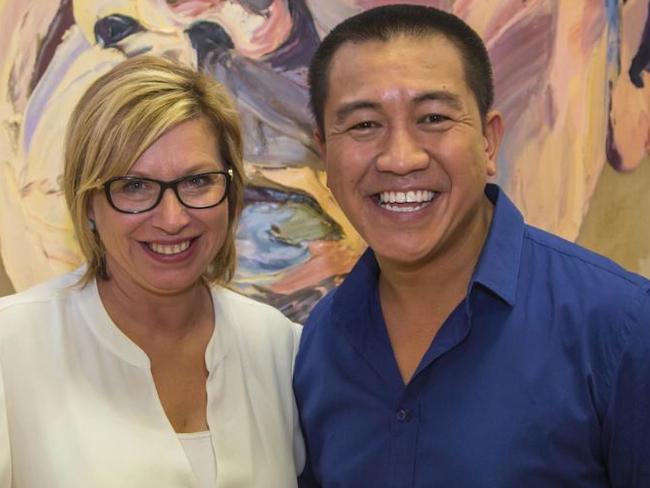 Rosie Batty and Anh Do in the second season of his ABC series Anh's Brush with Fame.