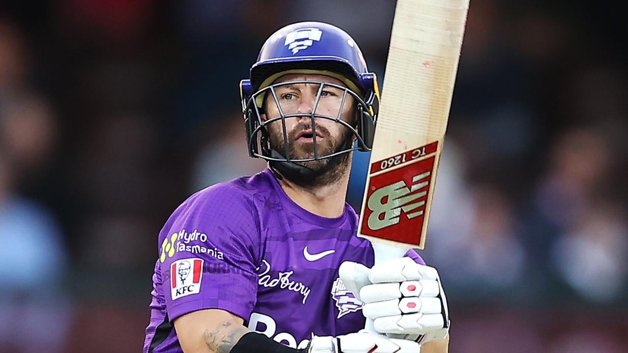 SYDNEY, AUSTRALIA - DECEMBER 11: Matthew Wade of the Hurricanes bats during the Men's Big Bash League match between the Sydney Sixers and the Hobart Hurricanes at Sydney Cricket Ground, on December 11, 2021, in Sydney, Australia. (Photo by Mark Kolbe/Getty Images)