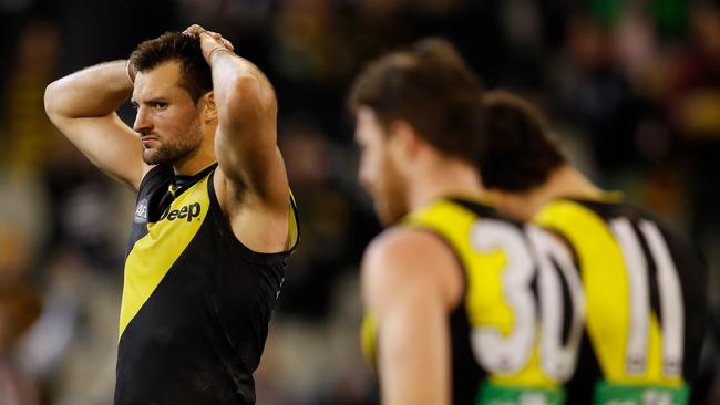 Toby Nankervis and the Tigers were stunned in the preliminary final last year. They are again the AFL’s hottest team. Pic: Getty Images