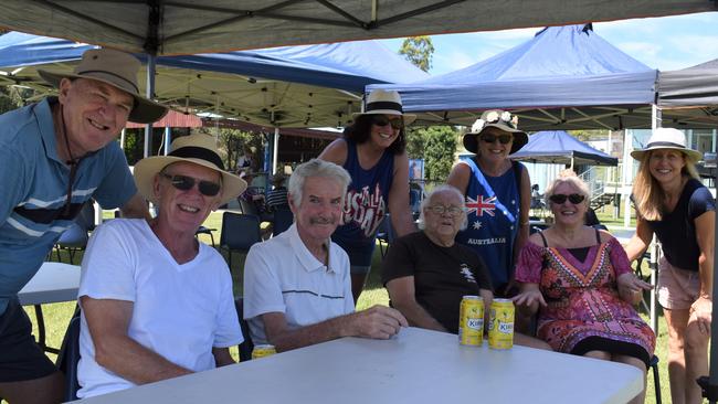 Bryan Benporath, Julie Chalmers, Martin Scurlock, Russ Parker, Sam Kemp, Julianne Ropret, Lyn Collett and Leonie Evans gathering for a group photo.