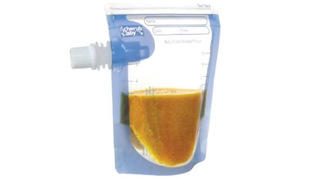 Reusable food pouch baby hot sale bunting