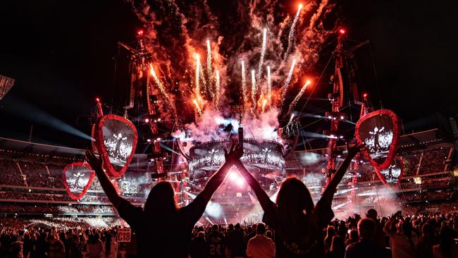 Ed Sheeran performs for 100,000 people at the MCG in Melbourne. Thursday 2nd March 2023. Picture: Zak Walters