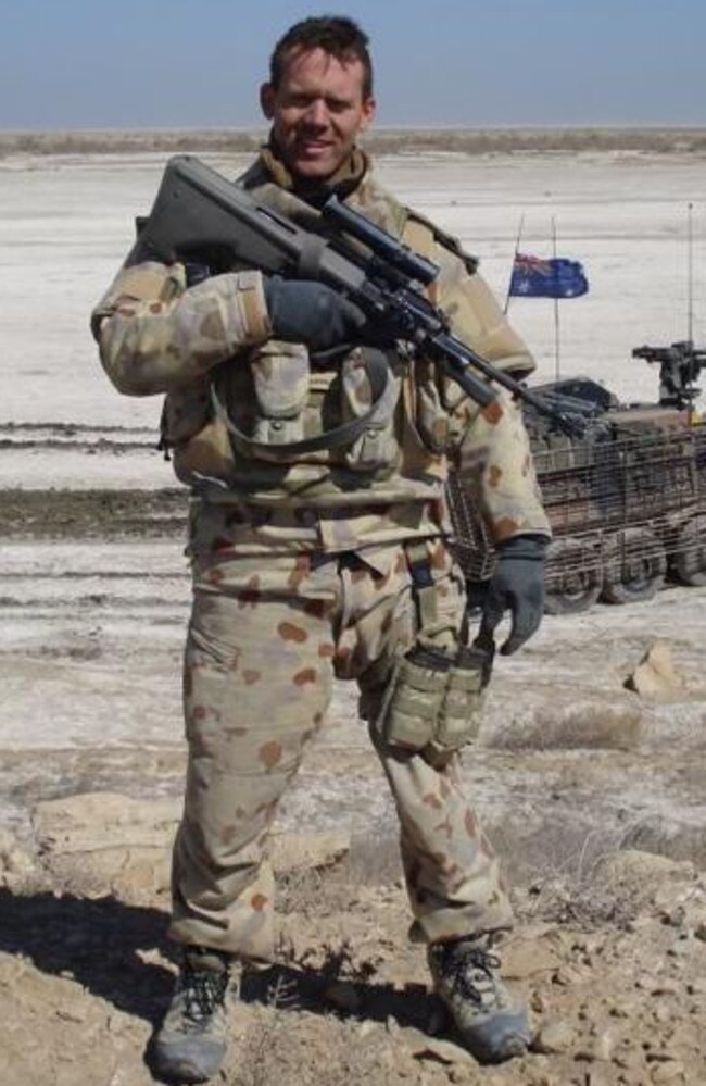 Former corporal in the Australian Army, Shaun Spain, when he served in the army.