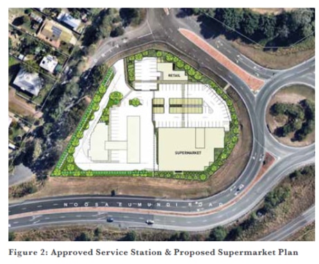 Plans for the proposed supermarket site at Eumundi.