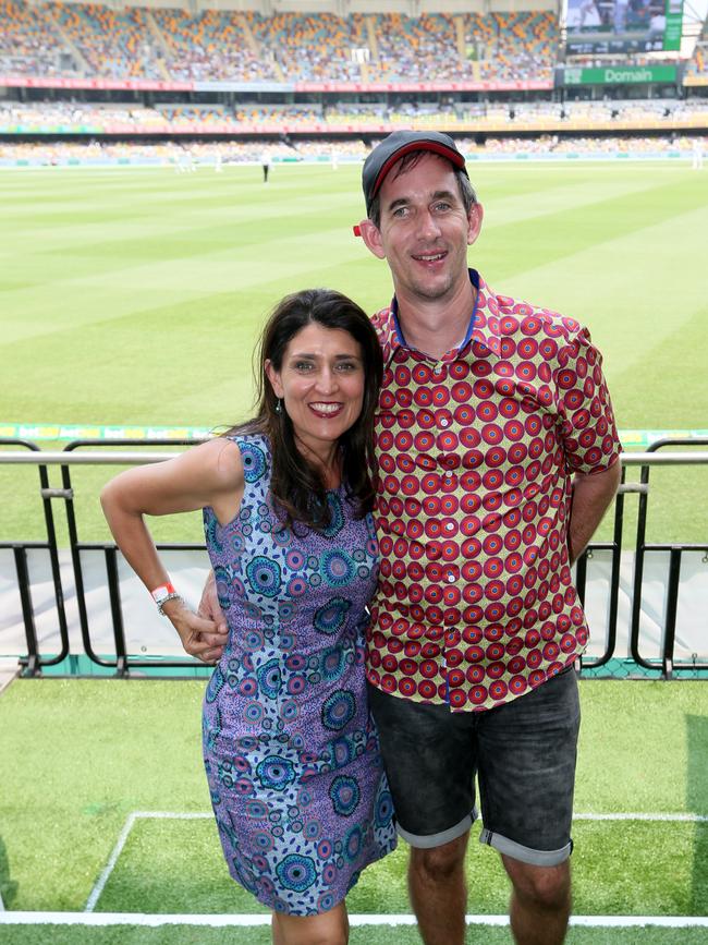 Socials at First Test, Australia v Pakistan at the Gabba. Linda and Benjamin Gall Thursday 21st November 2019 (AAP Image - Richard Waugh