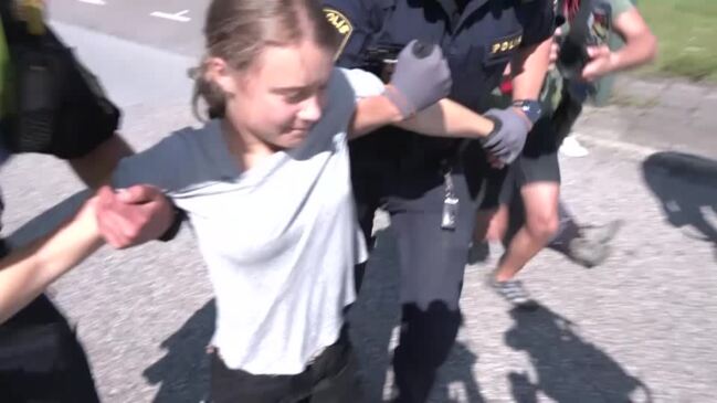 Greta Thunberg dragged from climate protest again | The Weekly Times