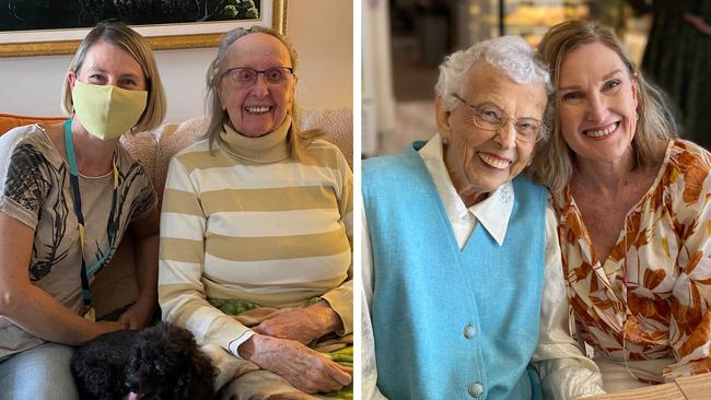 Chris and Christine with their volunteer companions. Picture: Comlink Companions program