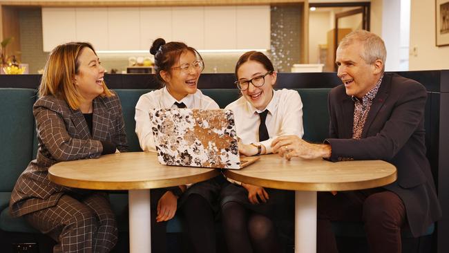 The Pymble girls are not allowed to use AI in the classroom, it’s actively encouraged. Meanwhile, tools like ChatGPT are banned for public school students. Picture: Sam Ruttyn