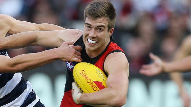 Essendon says Zach Merrett won’t be left out in the cold after being ousted from the club’s leadership group. Picture: Michael Klein