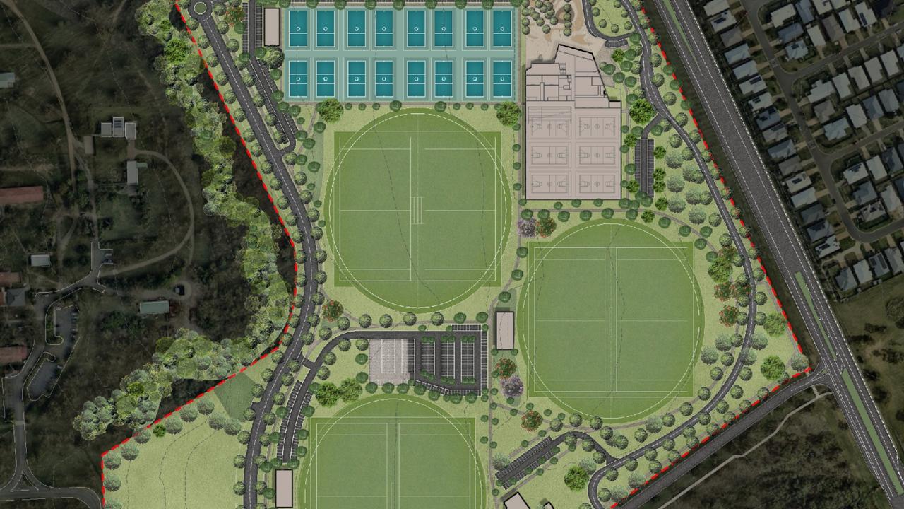 A master plan has been unveiled for a multi-use sports precinct in North Rockhampton. Picture: RRC