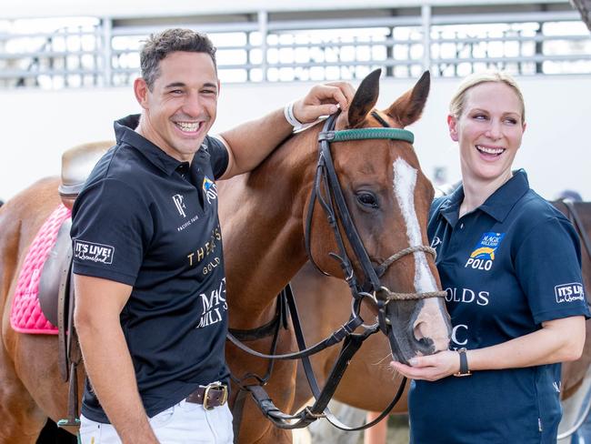 NRL great Billy Slater with Royal Zara Tindall.