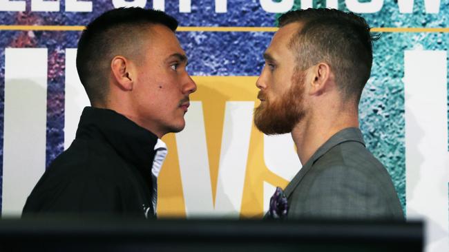 Tim Tszyu and Dennis Hogan are ready to do battle. Picture: NCA NewsWire/Peter Lorimer