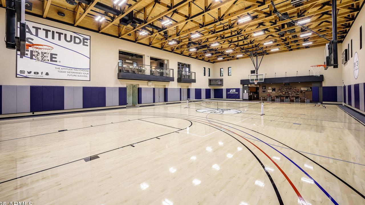 The private indoor court has been used by multiple NBA players. Pictures via David Newman Partners