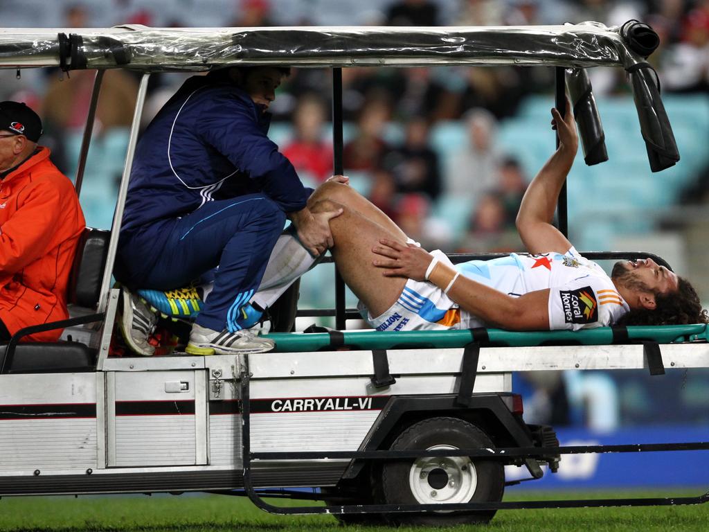 James suffered his first ACL injury playing for the Gold Coast in 2011. Picture: AAP