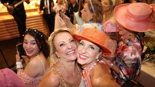 Jody Gosling and Lorilie Cunningham at the Magic Millions Race Day 2025 at Gold Coast Turf Club for Gold Coast at Large. Picture, Portia Large.