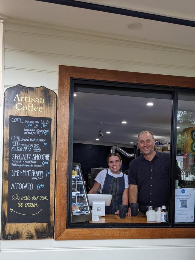 Daniel MacDonald, right, from his award-winning cafe Steam and Cedar