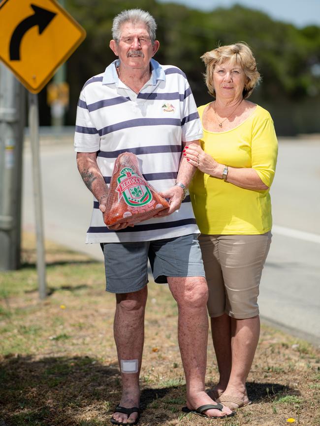 Marion and Peter Archibald were charged a $10 cancellation fee despite being refused the six-minute ride. Picture: Jason Edwards