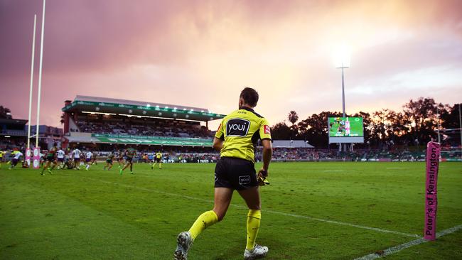 The South Sydney Rabbitohs and the Melbourne Storm at nib Stadium in Perth in 2017. Picture: Getty Images