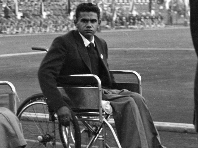 Kevin Coombs in the opening ceremony for the 1960 Paralympic Games.