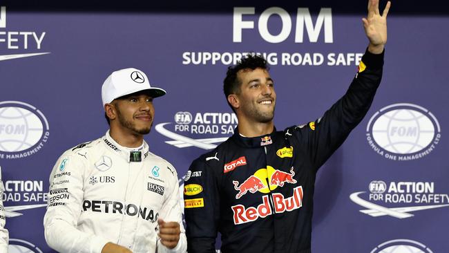 Daniel Ricciardo’s take on the Mercedes seat vacated by Nico Rosberg.