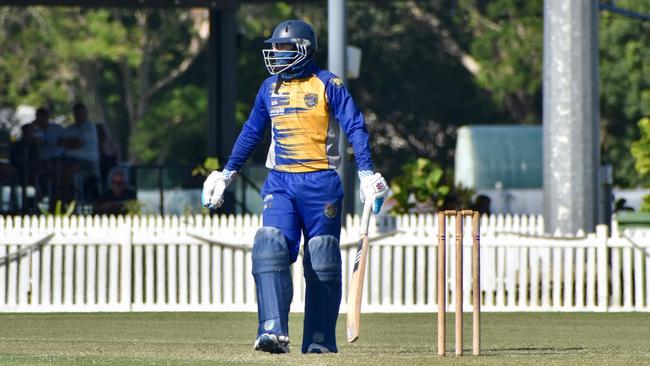 Shaun Austin for Souths Sharks against Walkerston Cricket Club in Mackay