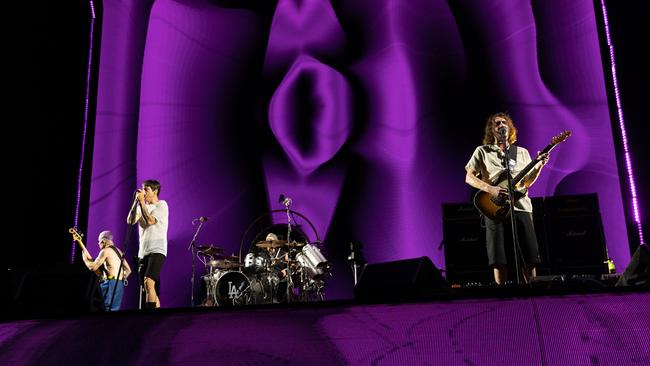 Red Hot Chili Peppers performing at Suncorp Stadium, Brisbane on Sunday. Picture: Alex Kirchner / Suncorp Stadium