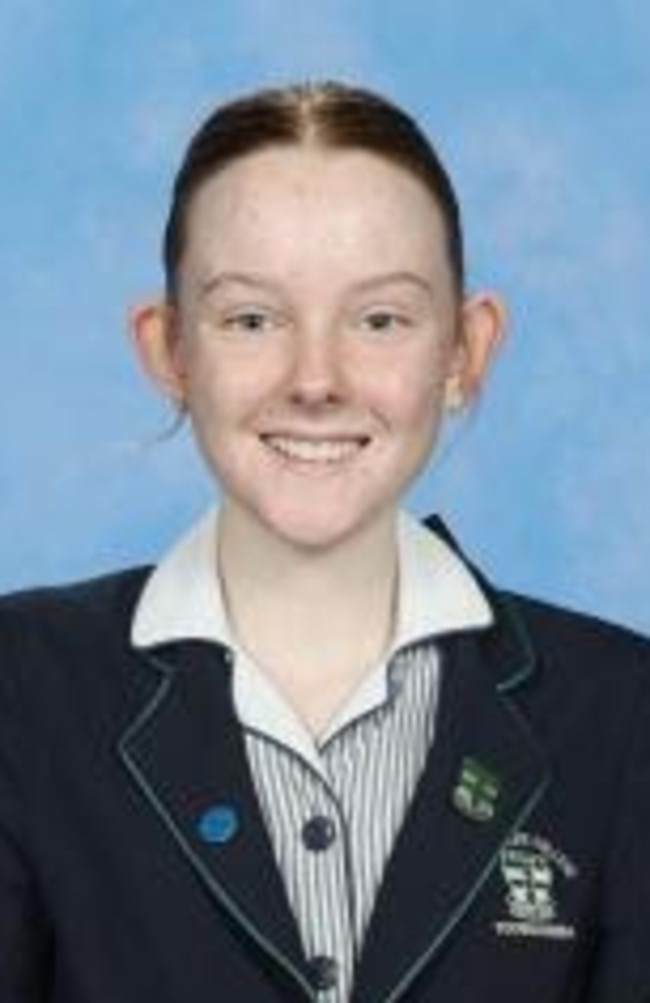 Abbie Mills is a 2025 St Ursula's College leader. Picture: Supplied