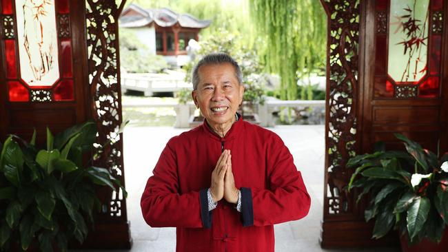 William Yang at the Chinese Gardens in Sydney. John Feder/The Australian.