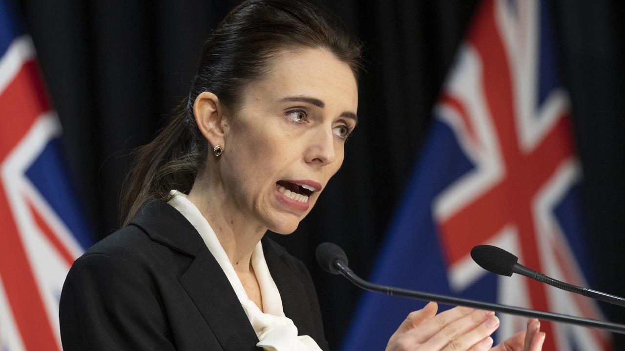 New Zealand’s Prime Minister Jacinda Ardern during a COVID-19 response update. Picture: NZ Herald/Mark Mitchell