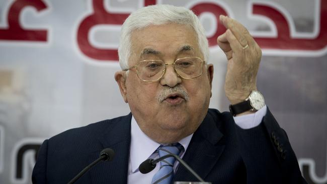 Mahmoud Abbas was democratically elected in 2005 for a four-year term. He never allowed his people to vote again, and still rules almost 14 years later. Picture: AP