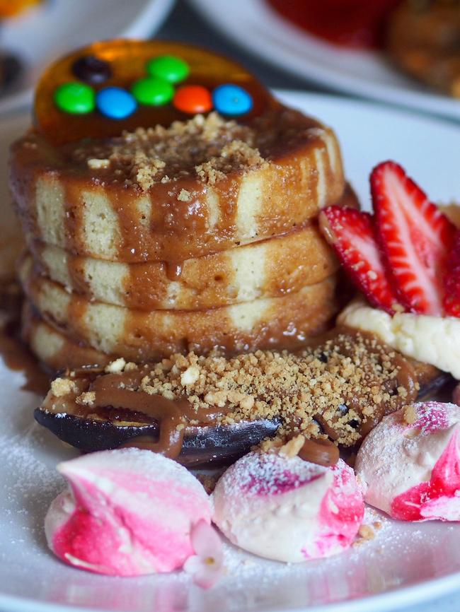 The buttermilk banoffee pancake stack. Picture: Supplied