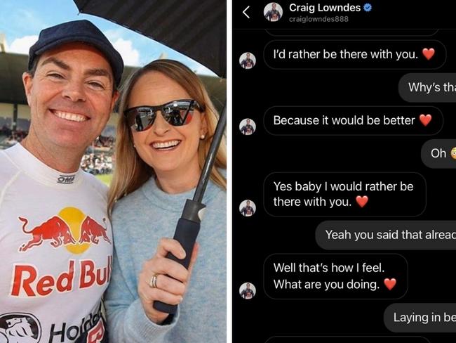 Cringey screenshots from Craig Lowndes' three-year online relationship.