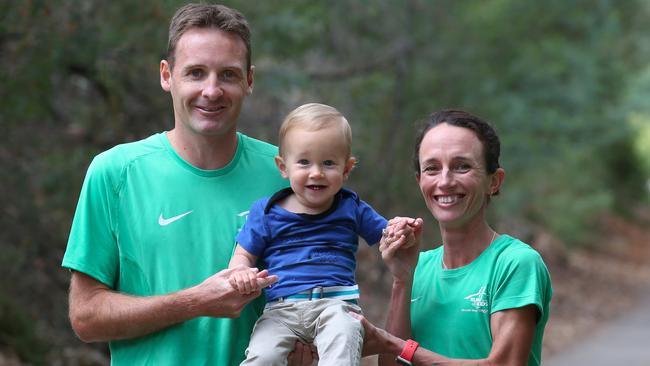 Lisa Wightman, Lachlan McCarthur and their son Pete