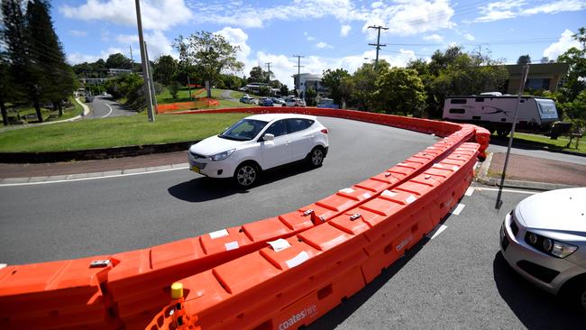 A road block at the New South Wales - Queensland border in Coolangatta that was used last year. Picture: NCA NewsWire / Dan Peled