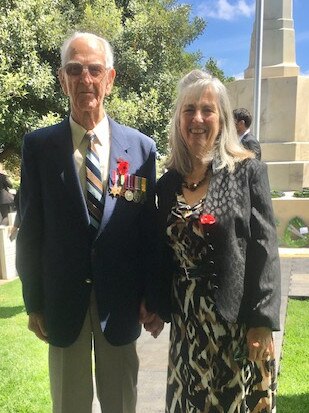 Lyall Ellers with his daughter, Christine Davis.