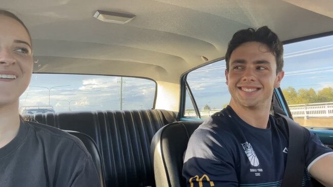 Slater with his girlfriend Emily. Photos supplied by the Pearce family.