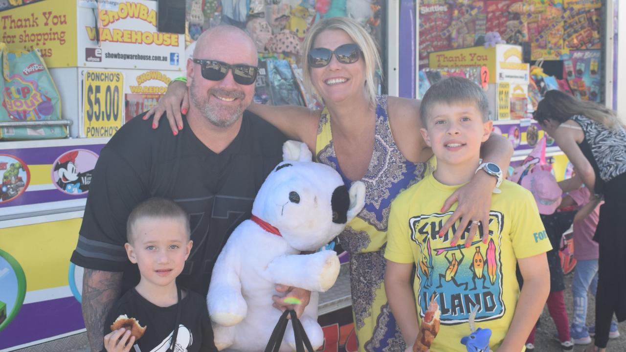 The Bragdon family at the Yeppoon Show on Sunday. Picture: Aden Stokes
