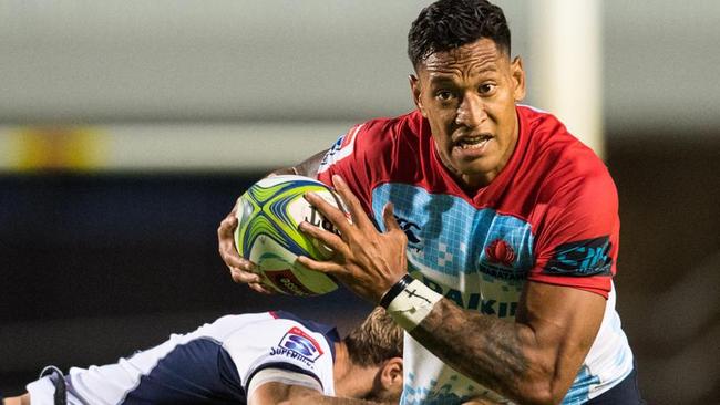 Israel Folau in action for the Waratahs on Thursday night.