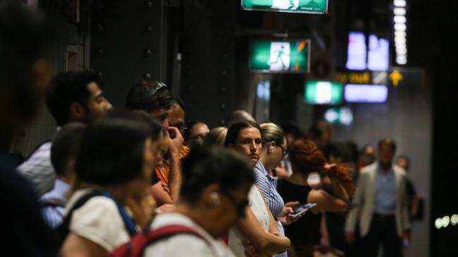 Commuters faced lengthy waits for trains across the network due to the disruptions. Picture: NewsWire/ Gaye Gerard