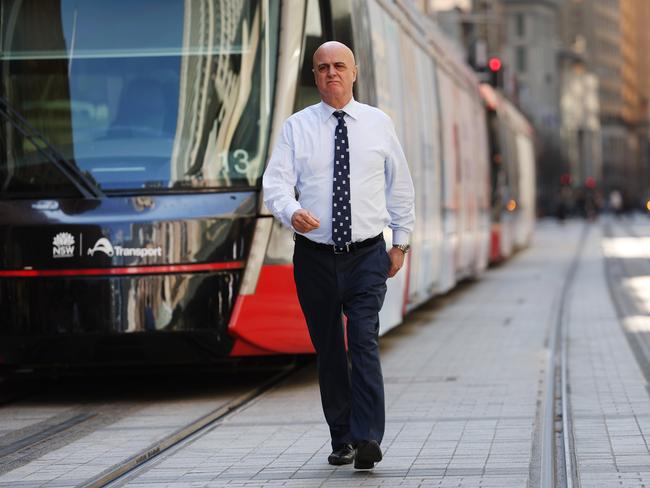 The Daily Telegraph 4.9.2024 Mayoral candidate Sam Daniele is proposing free light rail from Central to Circular Quay in a bid to revitalise the nightlife and accessibility into the CBD. Pictured at QVB Light Rail stop. Picture Rohan Kelly