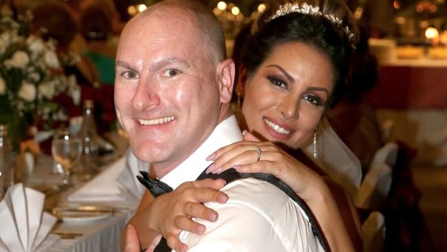 Matt Goland and Bita Zaeim at their wedding.